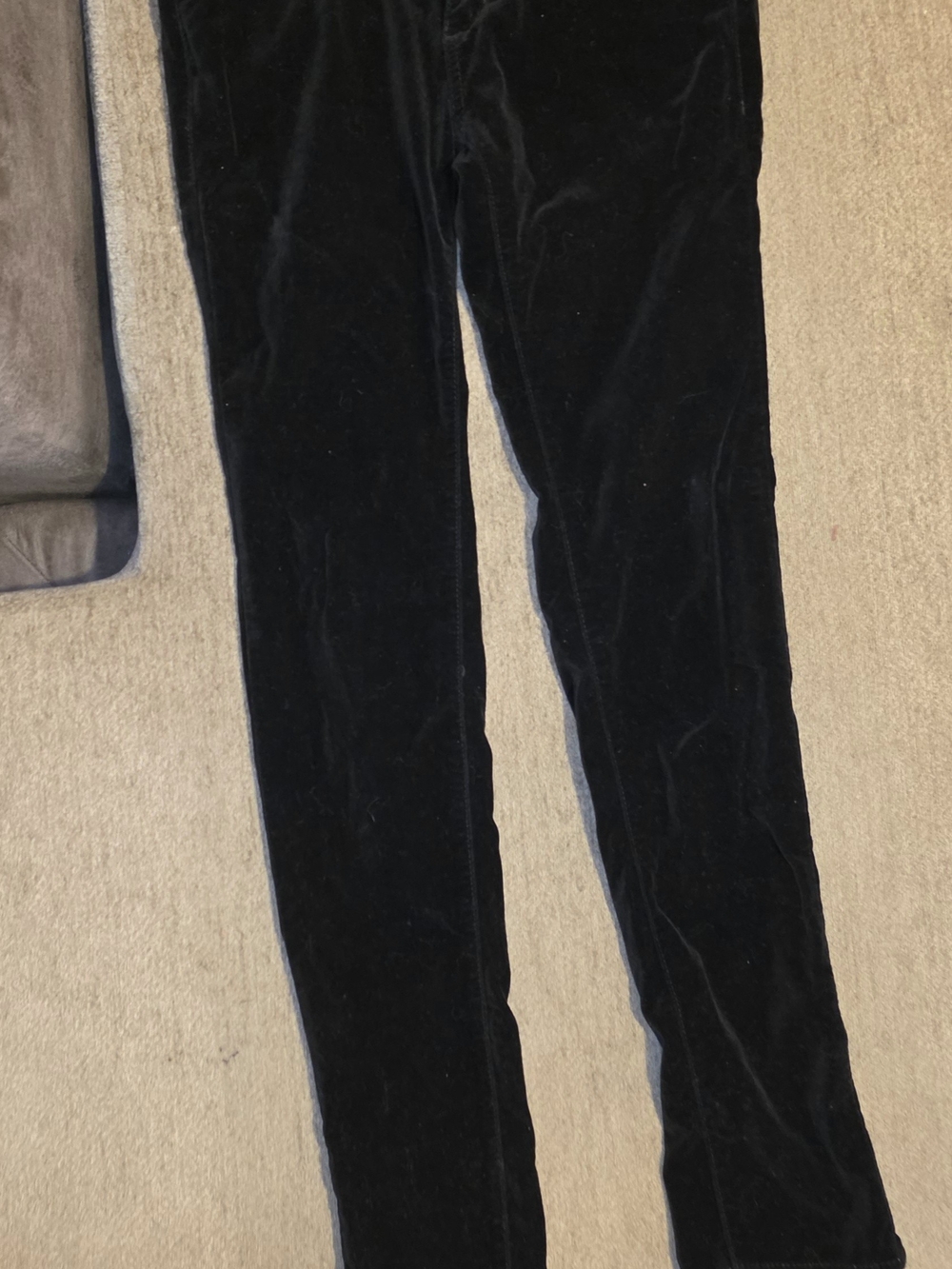BCBGMaxAzria Black Velvet May Skinny Pants
